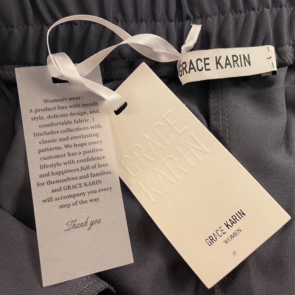 Grace Karin Pants Gray Size Large - Picture 6 of 14